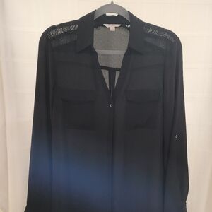 Sheer long sleeve blouse
